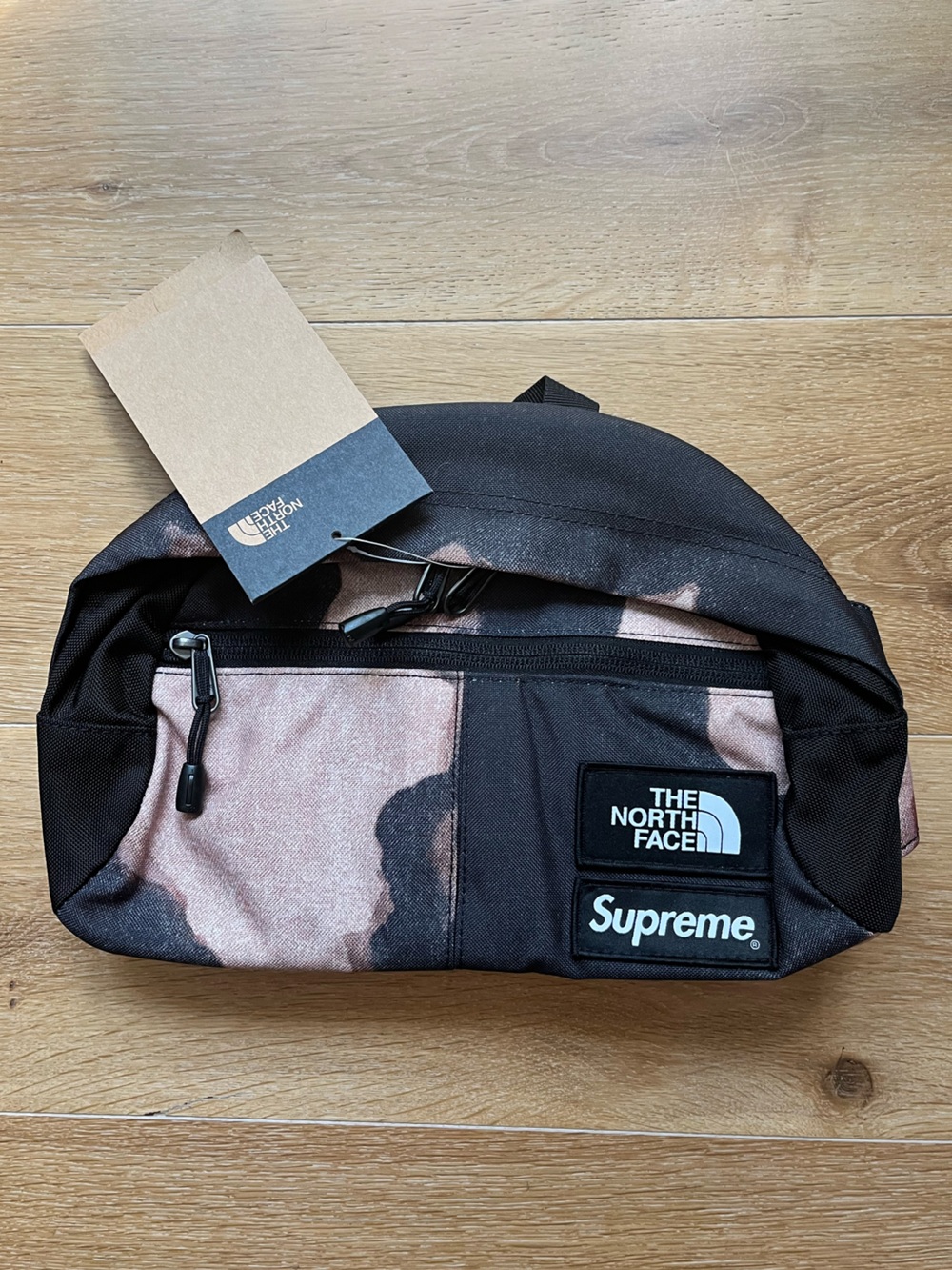 The North Face x Supreme Collab Black and Brown Camo Waist Bag Fanny Pack